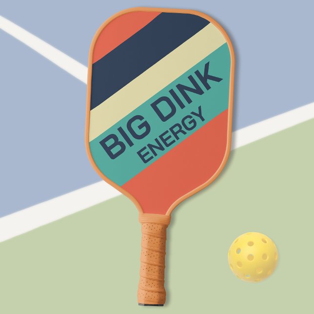 Raquette De Pickleball Funny Retro Pickleball Paddle - Big Dink Energy (Serve Up the Laughs! 🏓😄)
