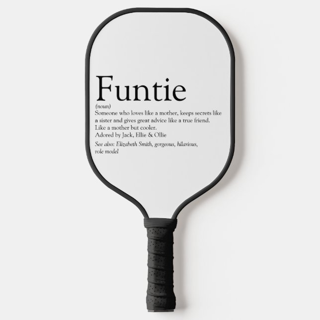 Raquette De Pickleball Funt Tante Tante Définition Moderne Amusant (Recto)