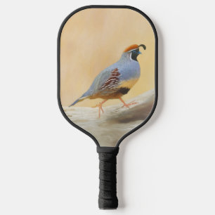 Raquette De Pickleball Gambrel's Quail Painting Original Bird Art