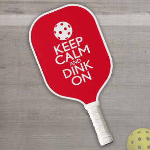 Raquette De Pickleball Gardez le calme et buvez avec la boule de pickle