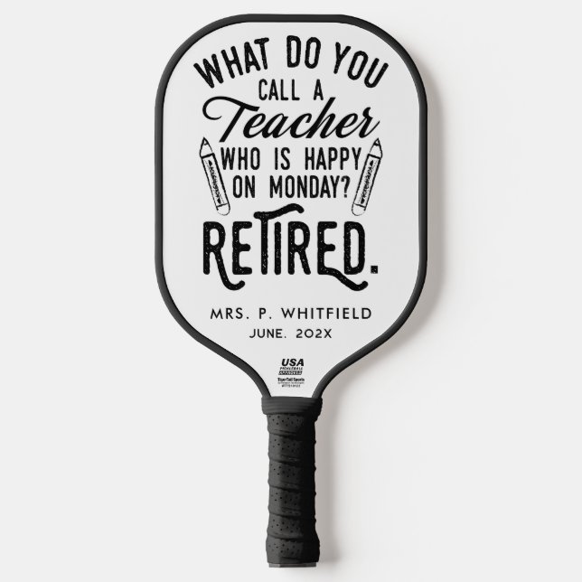 Raquette De Pickleball Gardiens de la retraite des enseignants retraités  (Recto)