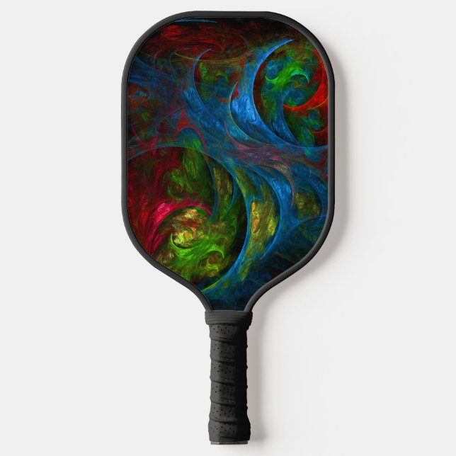 Raquette De Pickleball Genèse Bleu Art Abstrait (Recto)