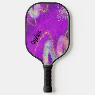 Raquette De Pickleball Glam amusant mignon purple et or