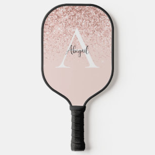 Raquette De Pickleball Glam Pink Parties scintillant Nom personnalisé et