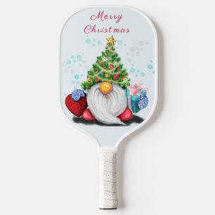 Raquette De Pickleball Gnome avec Noël Coeur Cadeau Pickleball Paddle