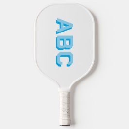 Raquette De Pickleball Gras Sport bleu 3 lettre Monogramme empilé