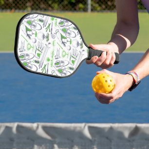 Raquette De Pickleball Green Golf Icons Motif