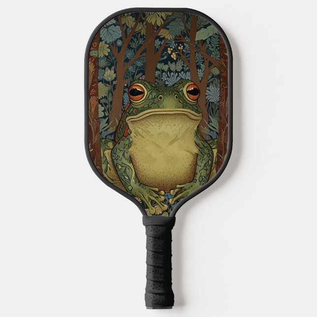 Raquette De Pickleball grenouille vintage de la forêt de boho (Recto)