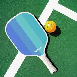 Raquette De Pickleball Grilles bleues minimes modernes personnalisées