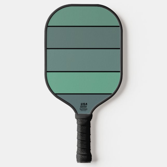 Raquette De Pickleball Gris Et Vert D'Hiver Sur Papier Aquarelle (Recto)