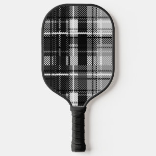 Raquette De Pickleball Grund Black Blanc Flannel Plaid Tartan Design