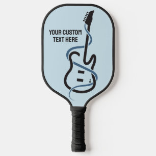 Raquette De Pickleball Guitare stylisée de texte personnalisé