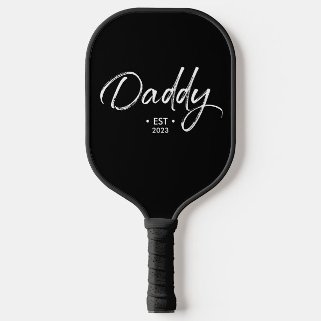 Raquette De Pickleball Handlettering Script papa Etabli année (Recto)