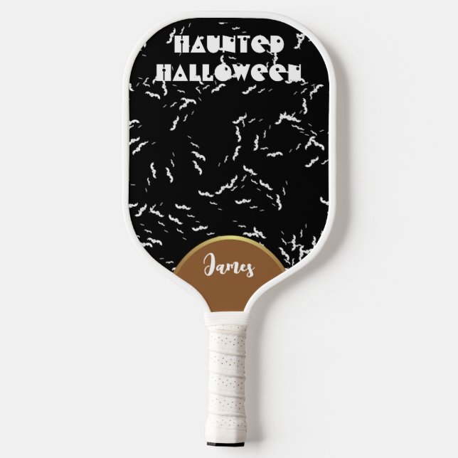 Raquette De Pickleball Hantée Halloween Éffrayant chauves-souris noires g (Verso)