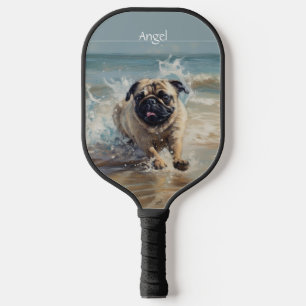 Raquette De Pickleball Happy Carlin at the Beach personnalisable