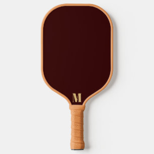 Raquette De Pickleball Haricot noir et jaune indien Monogramme moderne