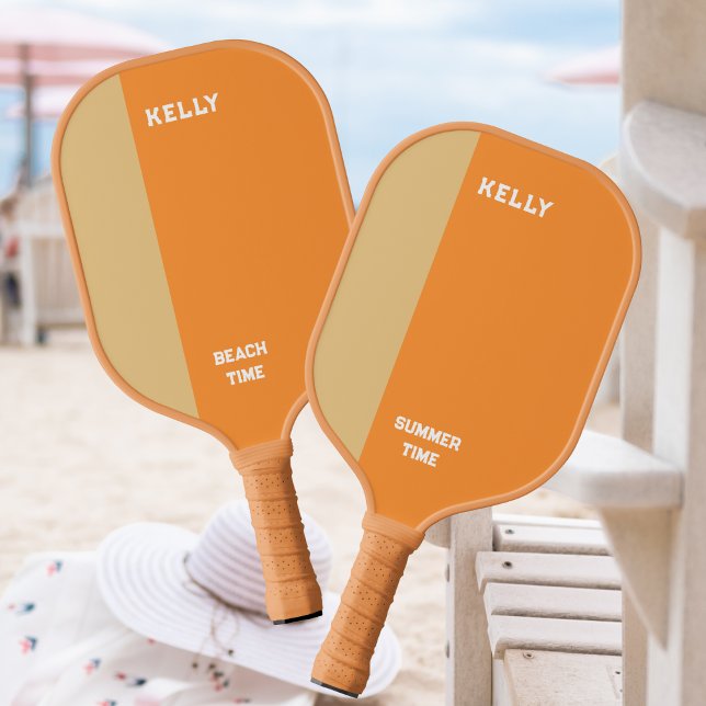 Raquette De Pickleball Heure d'été Plage Heure Jeux extérieurs Nom (Créateur téléchargé)