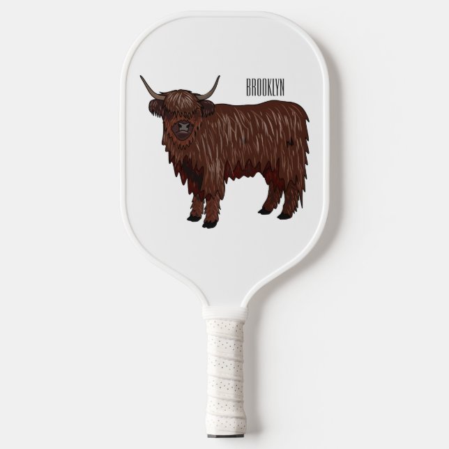 Raquette De Pickleball Highland cow (Recto)