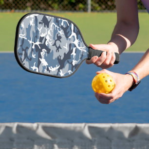 Raquette De Pickleball Hiver Camouflage bleu neige, Militaire, Armée