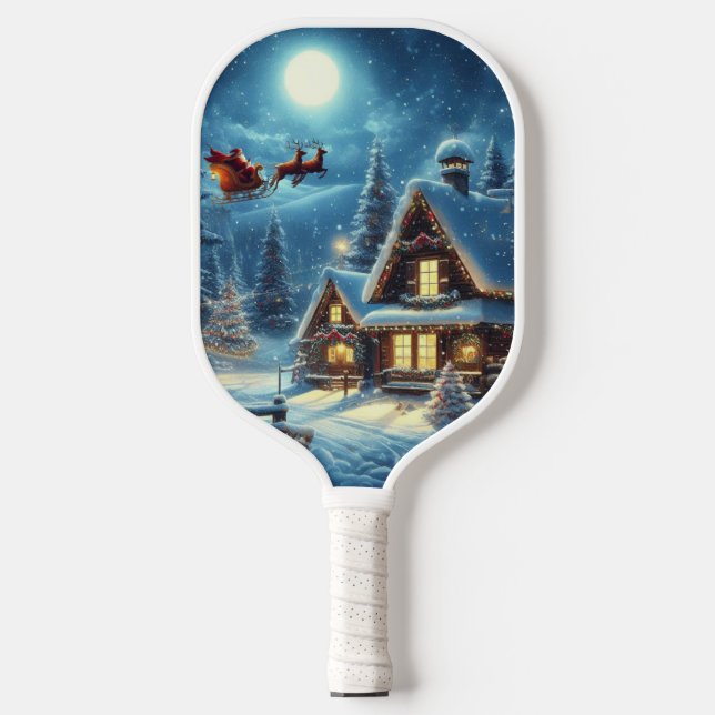 Raquette De Pickleball Hiver/Père Noël/Noël/Neige (Recto)