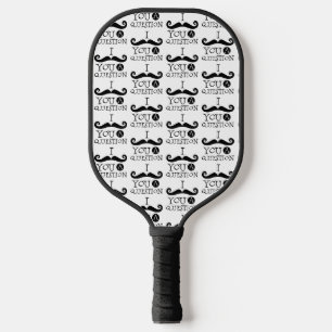 Raquette De Pickleball Humour de la moustache noire