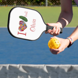 Raquette De Pickleball I Love Pickleball Personnalisé