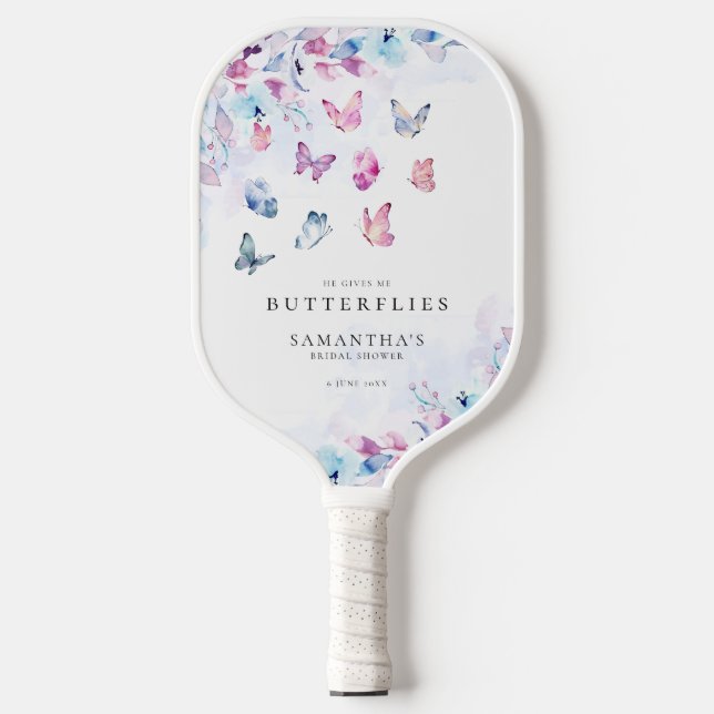 Raquette De Pickleball Il Me Donne Fête des mariées Aux Papillons (Recto)