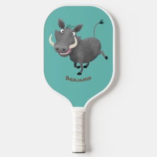 Raquette De Pickleball Illustration amusante d'un cochon de phacochère af