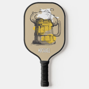 Raquette De Pickleball Illustration de bière de nom personnalisé