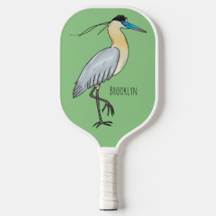 Raquette De Pickleball Illustration de dessin d'oiseau de héron plafonné