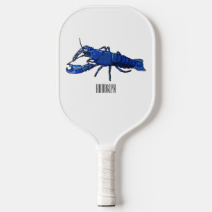 Raquette De Pickleball Illustration de l'écrevisse marron bleu
