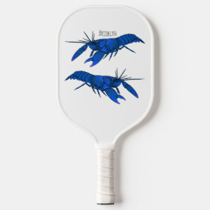 Raquette De Pickleball Illustration de l'écrevisse marron bleu