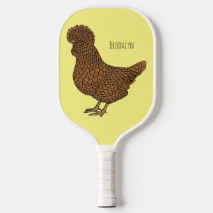Raquette De Pickleball Illustration de poulet à la polis chamois