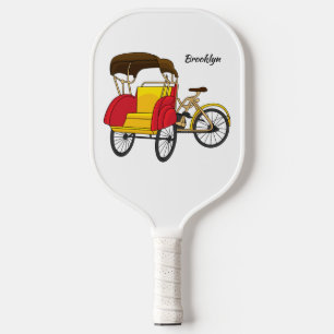 Raquette De Pickleball Illustration de pousse-pousse pédicab
