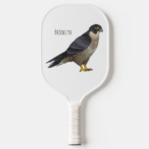Raquette De Pickleball Illustration d'oiseau de faucon pèlerin