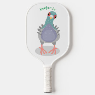 Raquette De Pickleball Illustration drôle de pigeon curieux