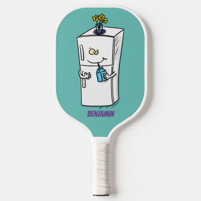 Raquette De Pickleball Illustration drôle de réfrigérateur (Recto)