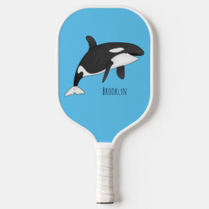 Raquette De Pickleball Illustration d'une baleine tueuse
