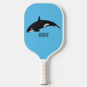 Raquette De Pickleball Illustration d'une baleine tueuse