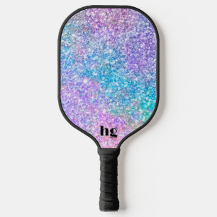 Raquette De Pickleball Image de texture de parties scintillant multicolor