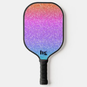 Raquette De Pickleball Image de texture parties scintillant rose et orang