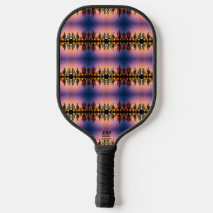 Raquette De Pickleball Image du lever de soleil sur un paysage désertique