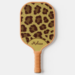 Raquette De Pickleball Impression de fourrure Leopard avec personnalisati