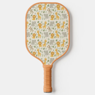 Raquette De Pickleball Impression de nurserie d'animaux de safari