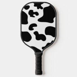 Raquette De Pickleball Impression de vache noire et blanche