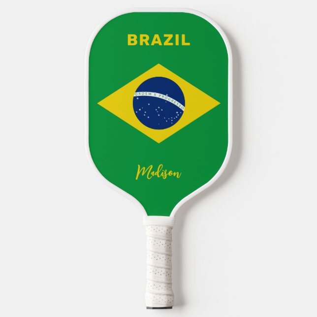 Raquette De Pickleball Indicateur Brésil de nom personnalisé (Recto)