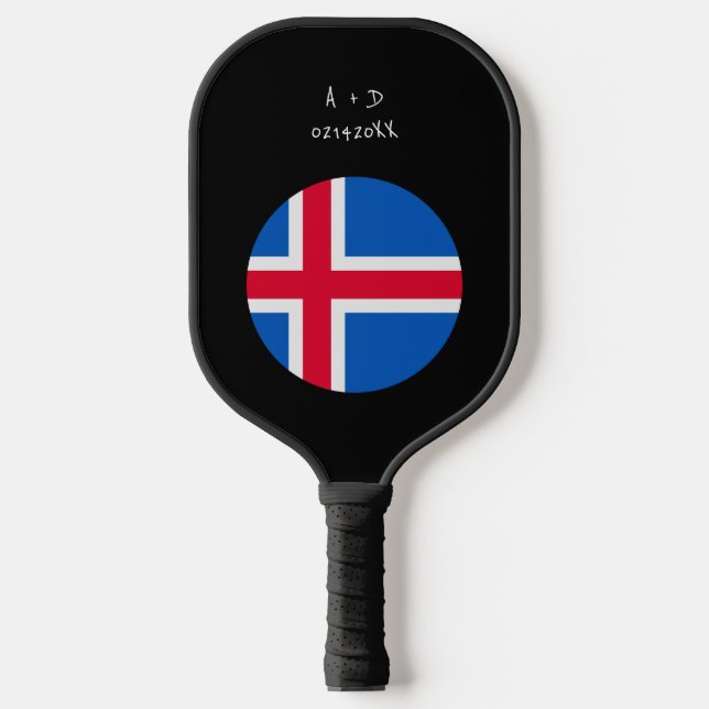 Raquette De Pickleball Indicateur Islande du message personnalisé (Recto)