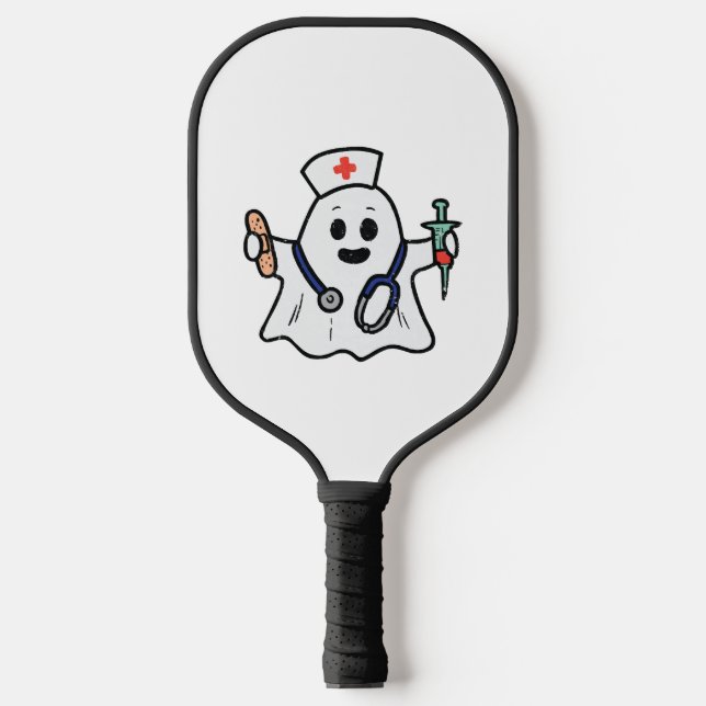 Raquette De Pickleball Infirmière Ghost Scrub Costume Halloween Pour Infi (Recto)