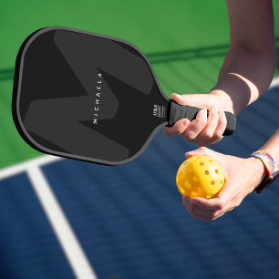 Raquette De Pickleball Initiale et nom monogrammés surdimensionnés modern