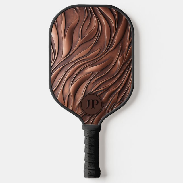 Raquette De Pickleball Initiales de vague en cuivre 3D cool (Recto)